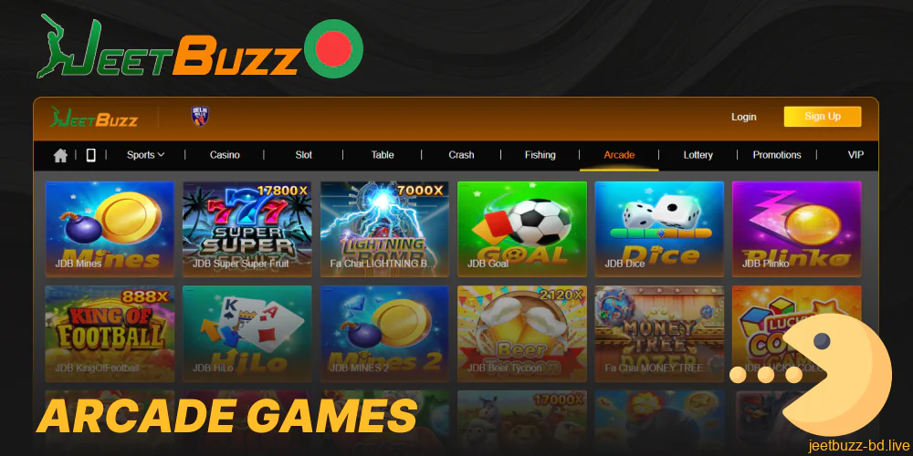 Arcade games available in Jeetbuzz online casino