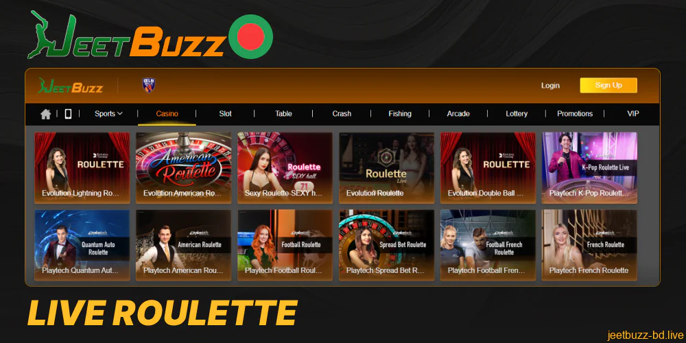Live Rouette in Jeetbuzz casino in Bangladesh